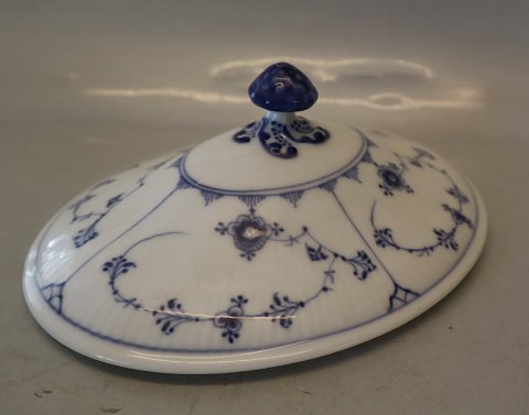 283-2003 Låg til ragoutfad, ovalt 24 x 18.5 cm Kongelig Dansk Porcelæn Musselmalet 