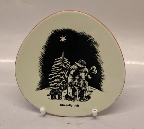 Knabstrup Trekantet platte  ca 16 cm Storm P: Glædelig Jul