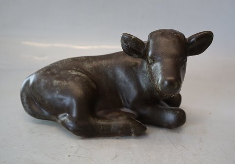 117 Grøn glaseret klav 11.5 x 20 cm JohGus, Bornholmsk Keramik