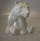 Lyngby Porcelain Sitting Polar bear  Old Stamp  12 x 14 cm