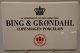 Bing & Grøndahl Skilt 20.5 x 13.3 cm Forhandlerskilt
